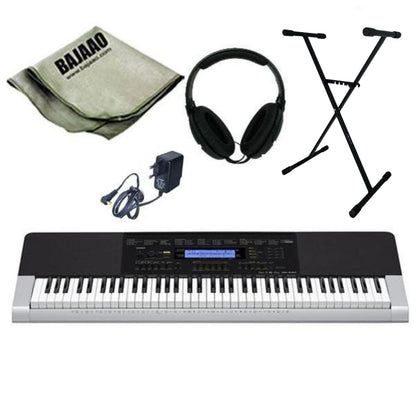 Casio Keyboard Bundles Casio WK-240 Keyboard with Stand, Headphones, Polishing Cloth and Power Adapter