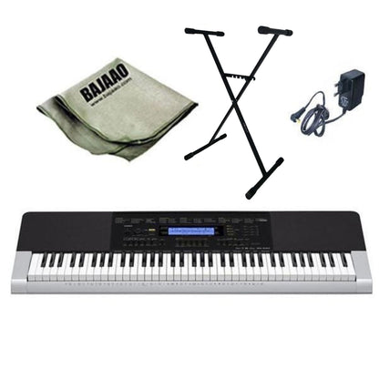 Casio Keyboard Bundles Casio WK-240 Keyboard with Stand, Polishing Cloth and Power Adapter