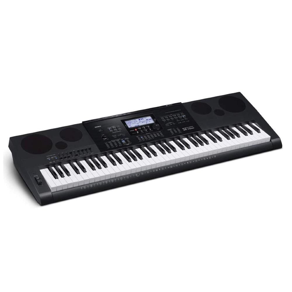 casio keyboard bundles casio wk-7600 76-key keyboard with stand, headphones, polishing cloth and power adapter