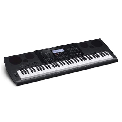 casio keyboard bundles casio wk-7600 76-key keyboard with stand, headphones, polishing cloth and power adapter