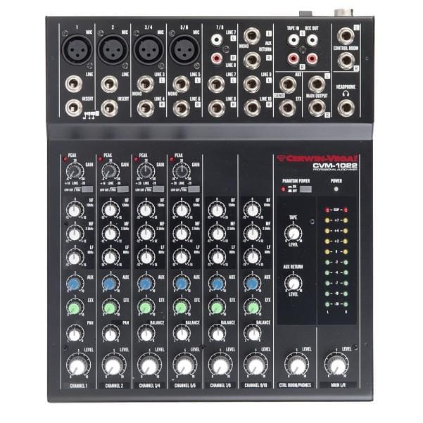 cerwin vega analog mixers cerwin vega cvm-1022 10 channel compact mixer