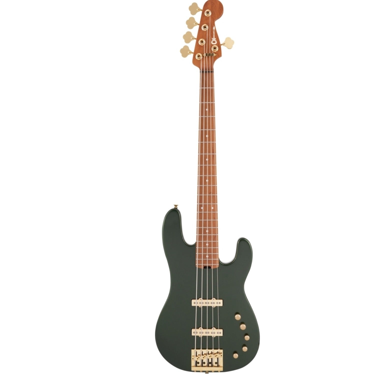 Charvel Bass Guitars Lambo Green Metallic Charvel Pro-Mod San Dimas JJ V 5 String Bass Guitar