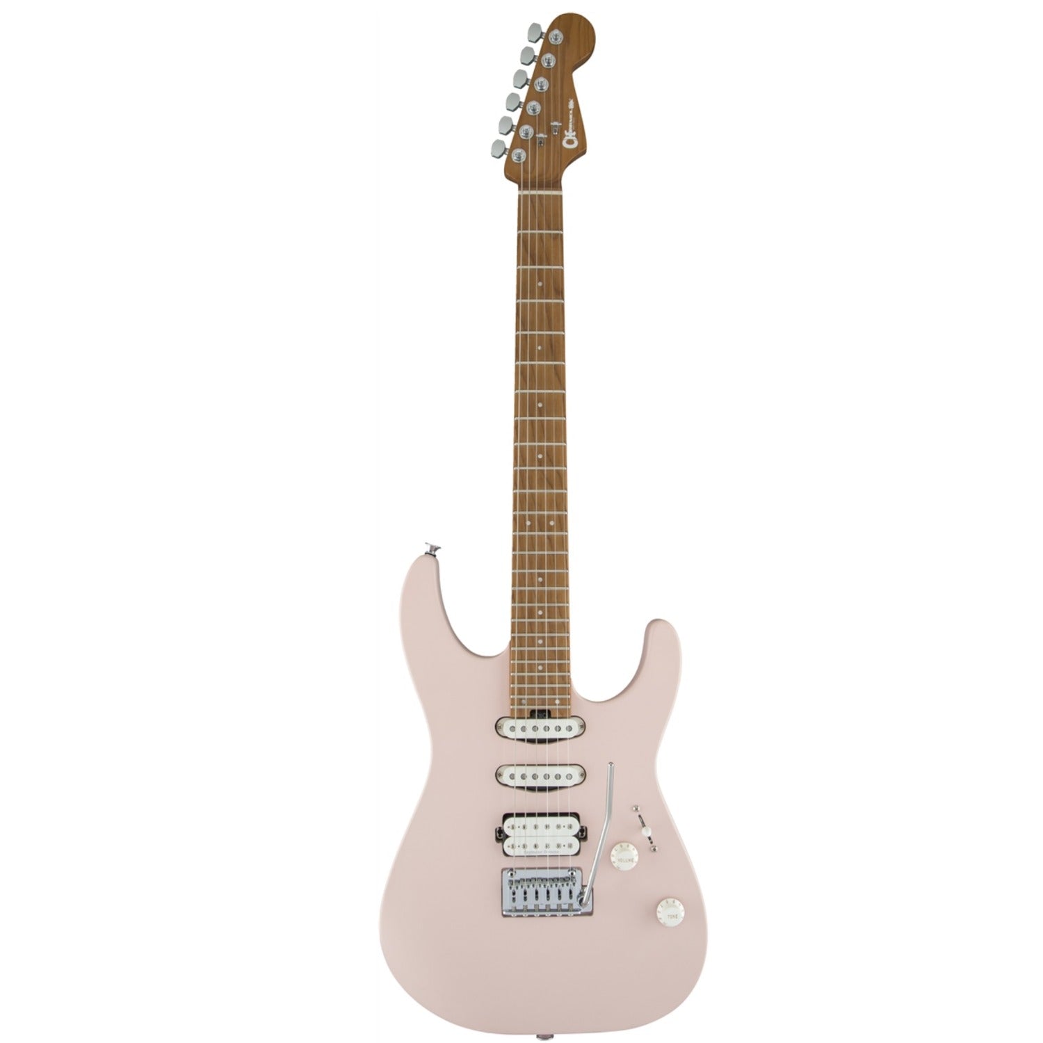 Charvel Electric Guitars Satin Shell Pink Charvel Pro Mod DK24 Dinky Electric Guitar 
