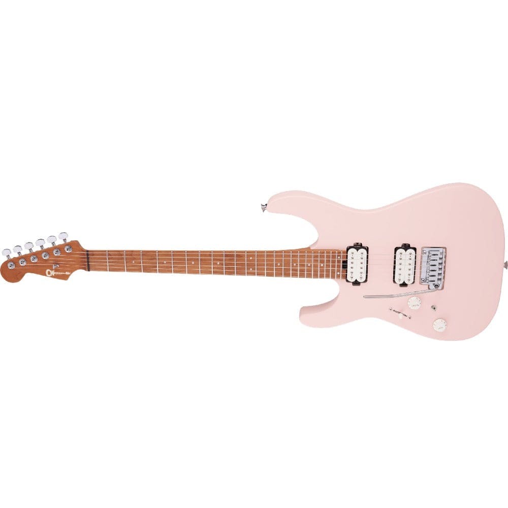 charvel electric guitars satin shell pink charvel pro-mod dk24 hh 2pt 6 string electric guitar - left handed     