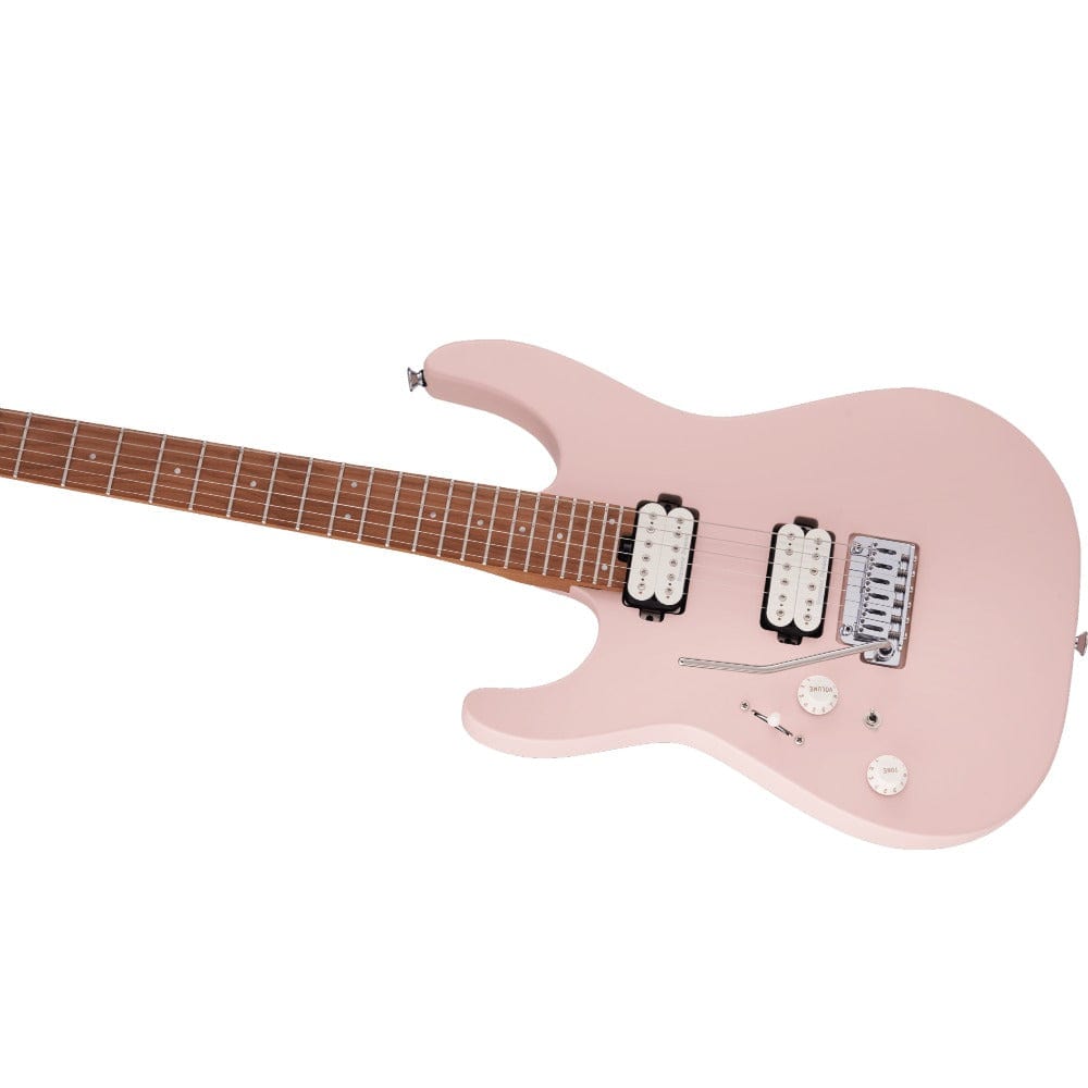 charvel electric guitars satin shell pink charvel pro-mod dk24 hh 2pt 6 string electric guitar - left handed     