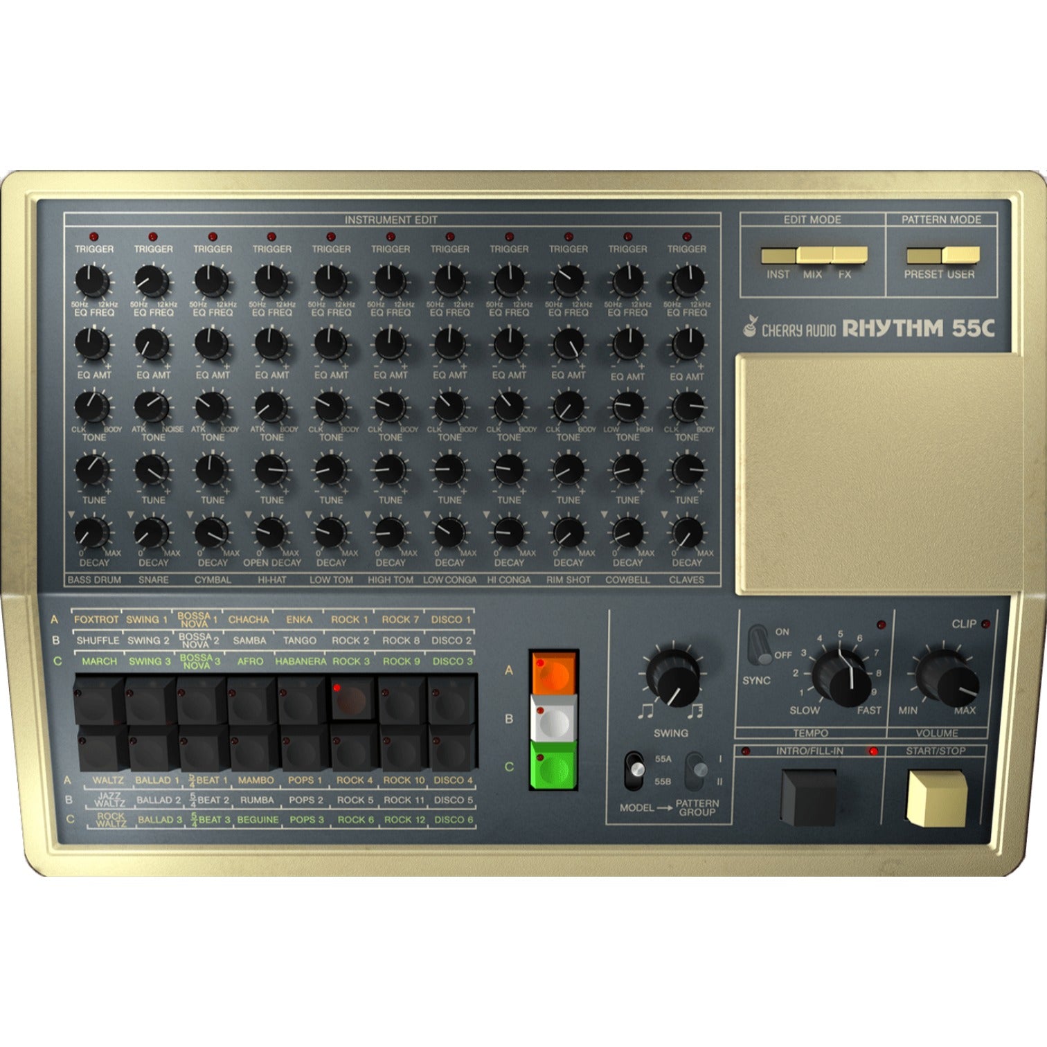 Cherry Audio Virtual Instruments Cherry Audio KR-55C Drum Machine