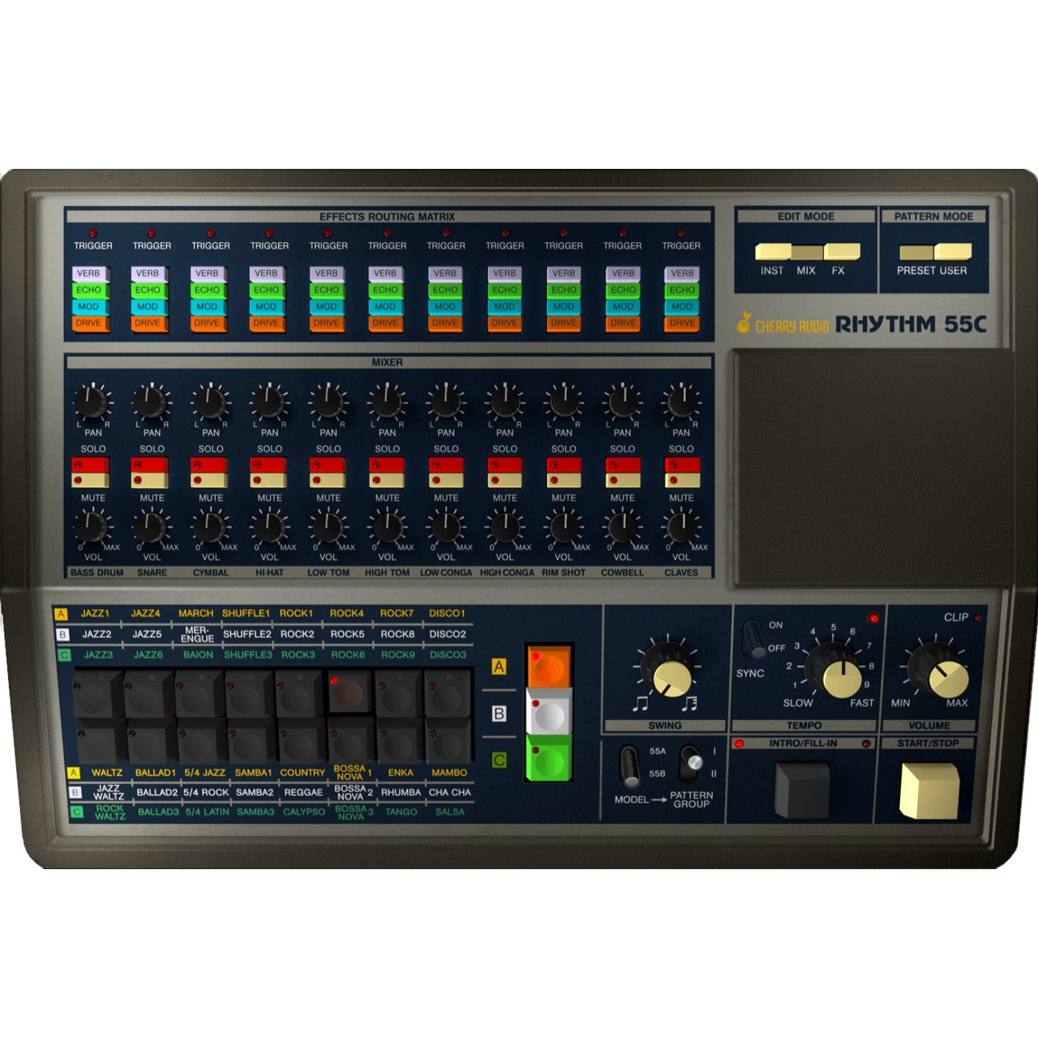 Cherry Audio Virtual Instruments Cherry Audio KR-55C Drum Machine