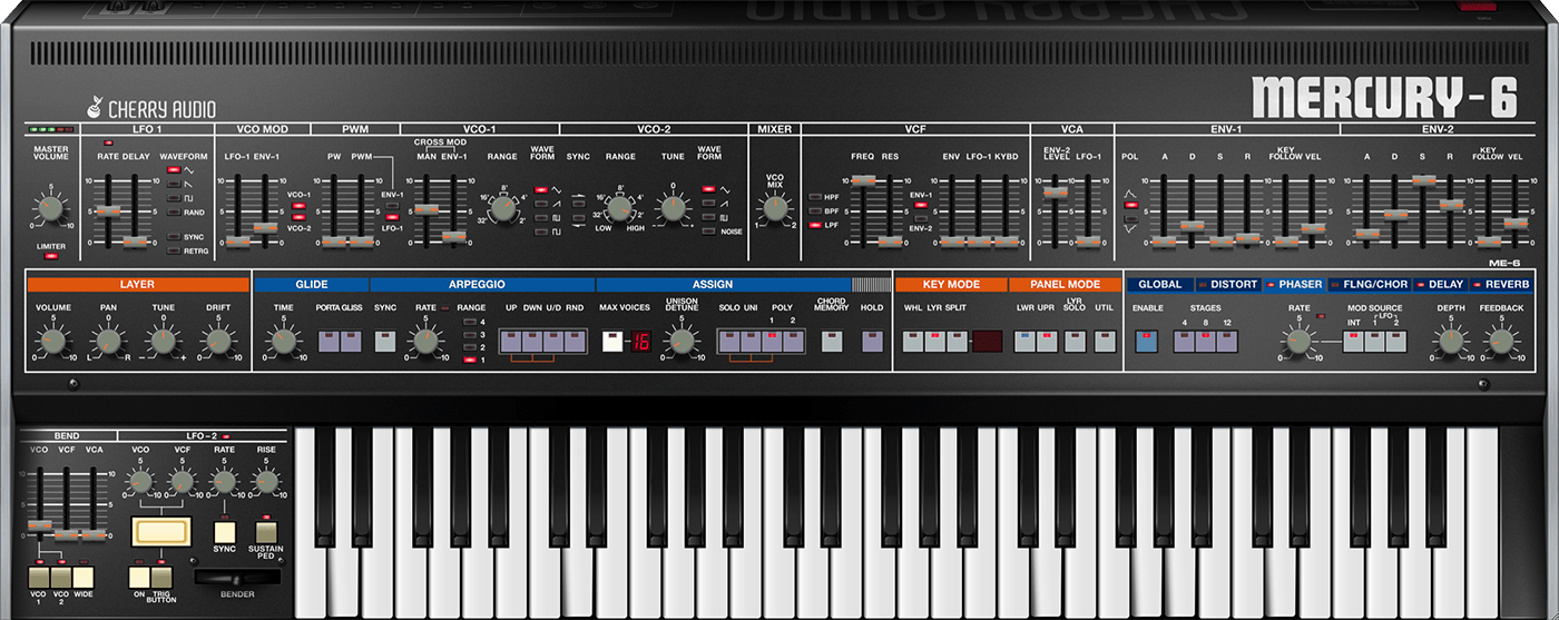 Cherry Audio Virtual Instruments Cherry Audio Mercury-6 Synthesizer