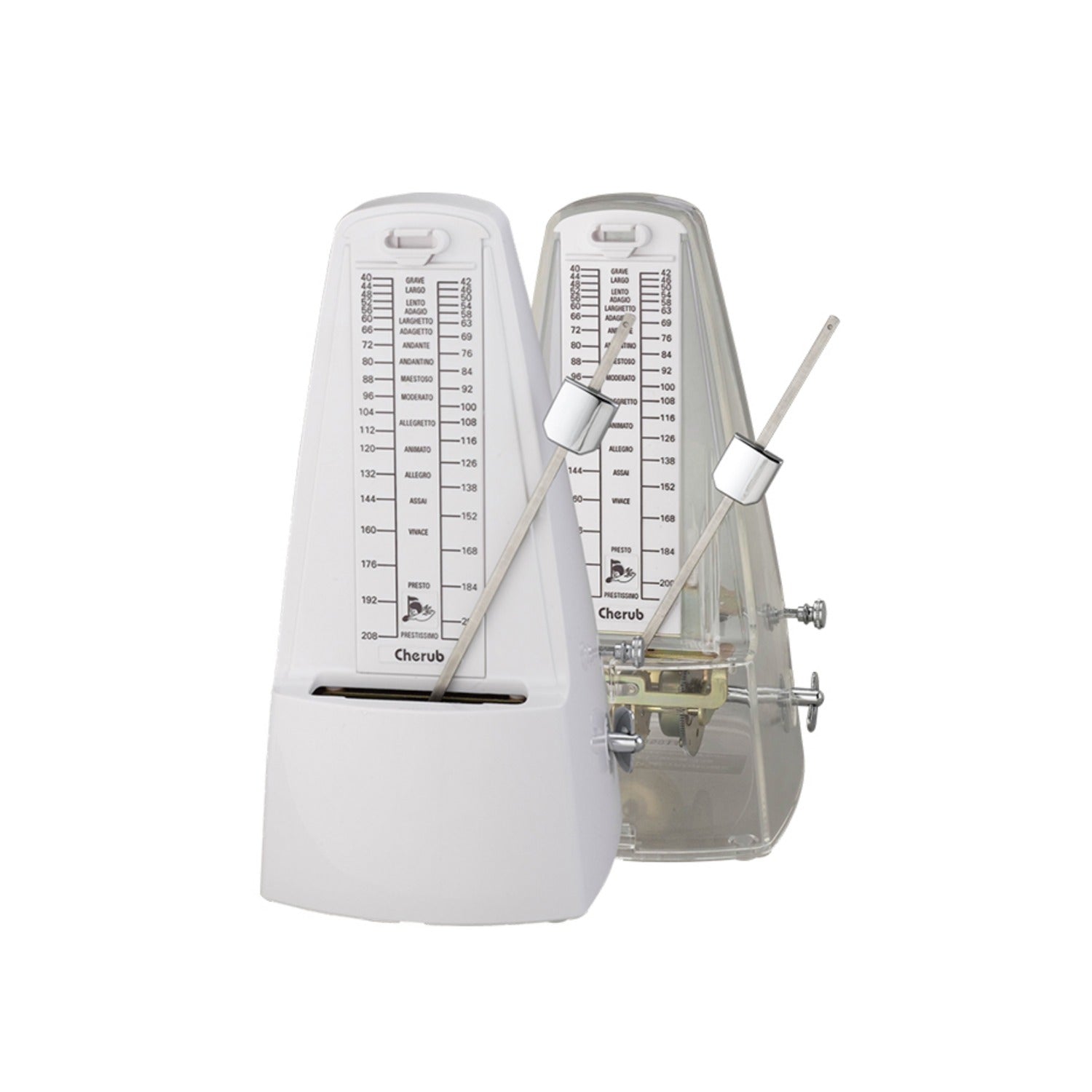 Cherub Metronomes White Cherub WSM-330 Mechanical Metronome 