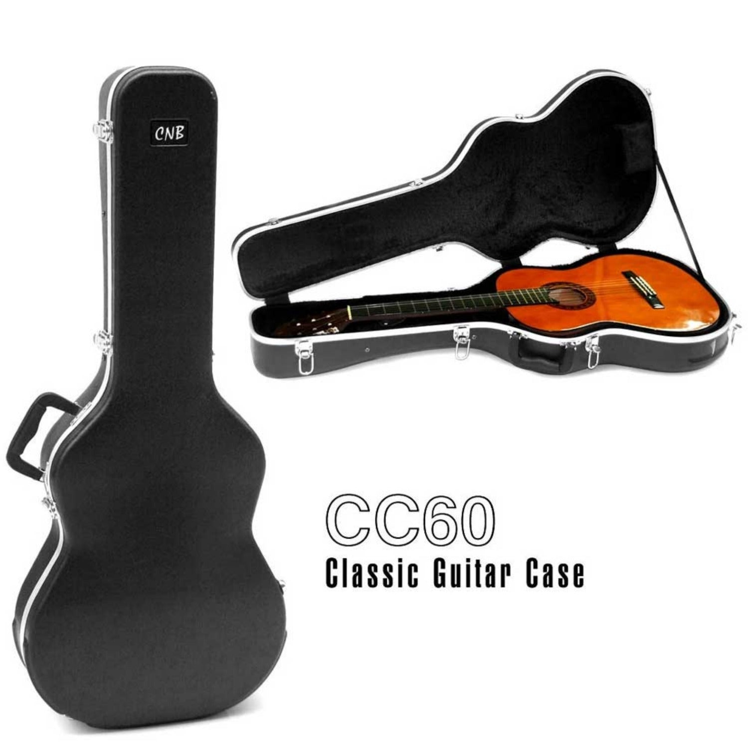 CNB Acoustic Guitar Cases Black CNB CC60 ABS Case for Classical Guitar