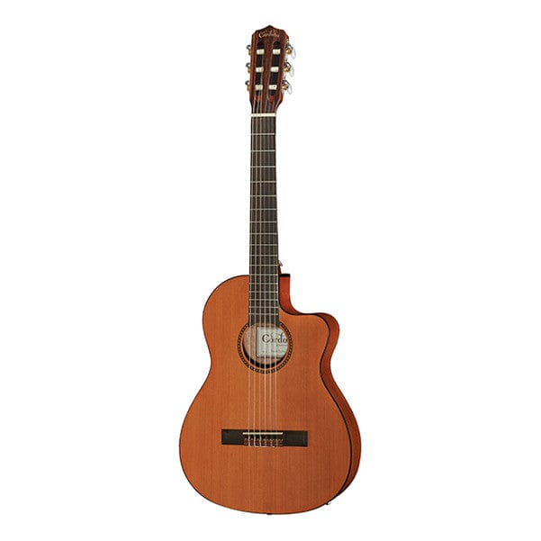 cordoba classical guitars cordoba la playa travel cutaway classical guitar - natural matte