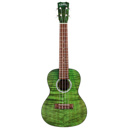 Cordoba Concert Ukuleles Jade Green Cordoba 15CFM Flamed Mahogany Concert Ukulele