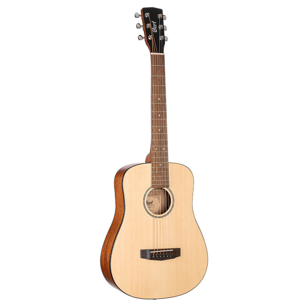 Cort Acoustic Guitar Bundles Cort AD Mini Open Pore Acoustic Guitar with Gigbag, Strap, Polishing Cloth, Pick, Tuner and Ebook