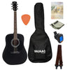 Cort Acoustic Guitars Bundle / Black Satin Cort AD810 Dreadnought Acoustic Guitar with E-Book