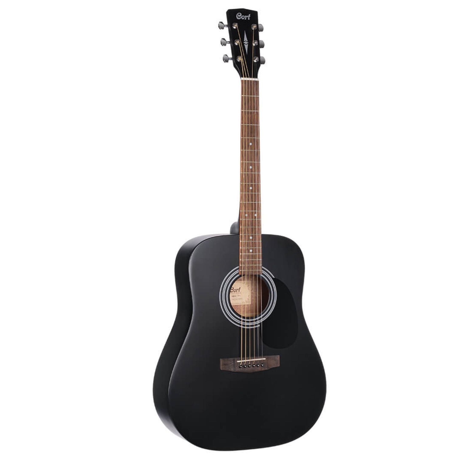 Cort Acoustic Guitars Single / Black Satin Cort AD810 Dreadnought Acoustic Guitar with E-Book#type_single,color_black-satin