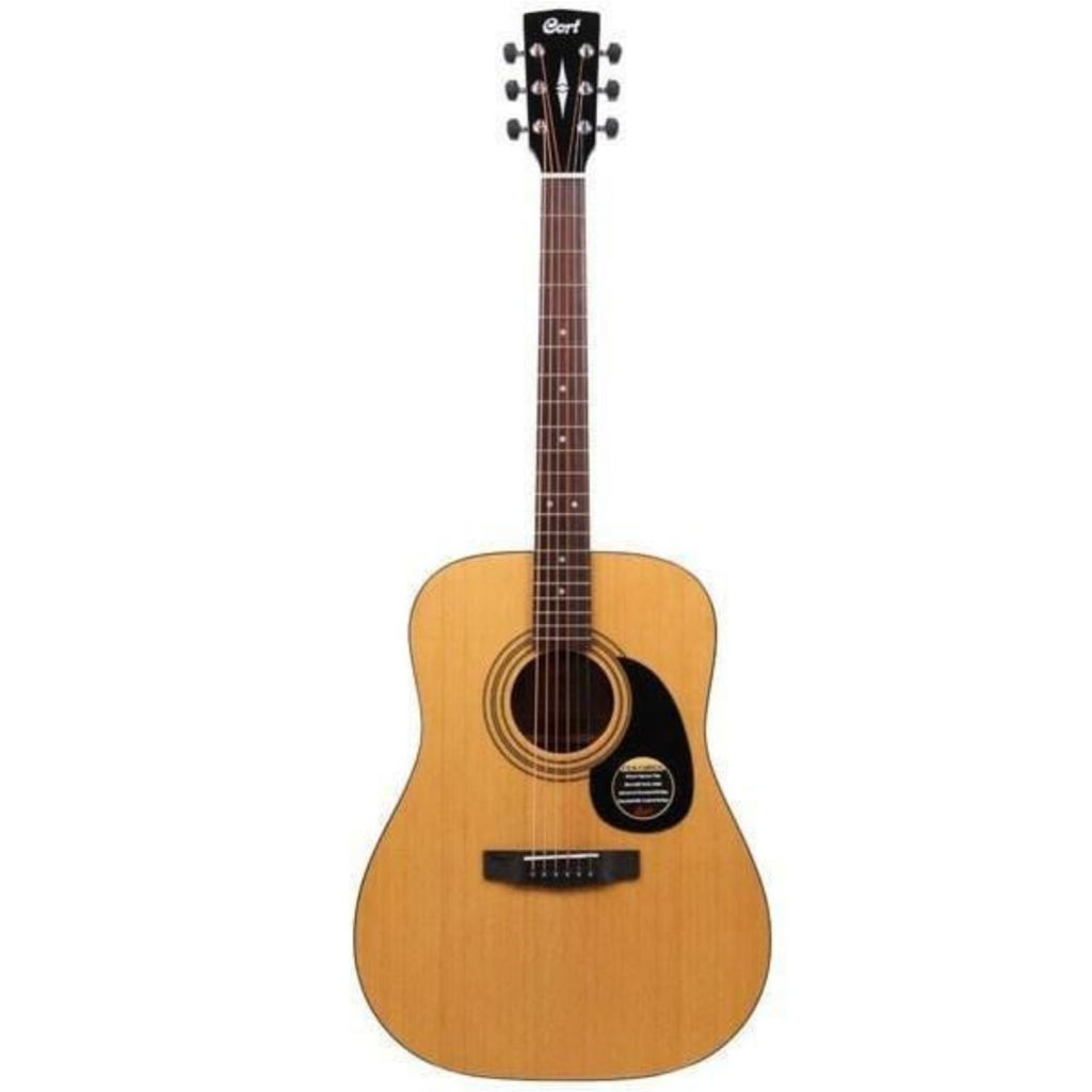 Cort Acoustic Guitars Single / Open Pore Cort AD810 Dreadnought Acoustic Guitar with E-Book