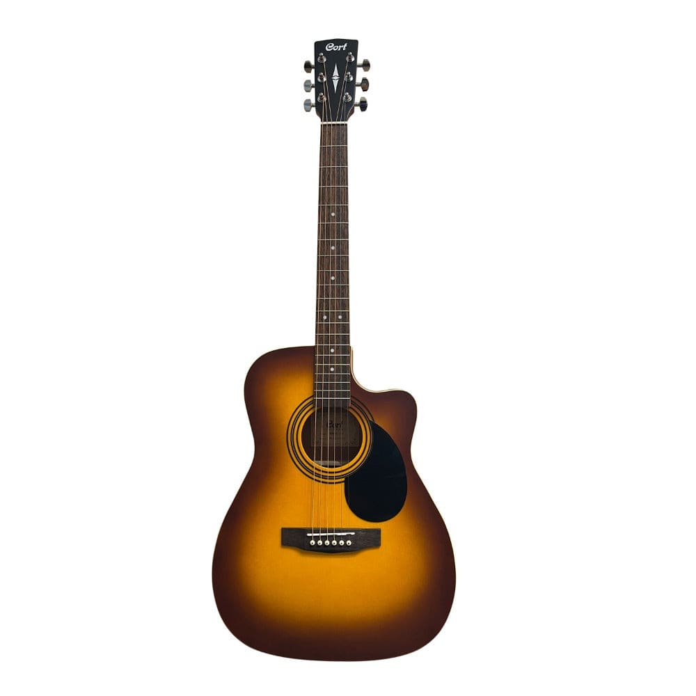 Cort Acoustic Guitars Single / Sunburst Cort AF500C Standard Series Cutaway 6 String Acoustic Guitar