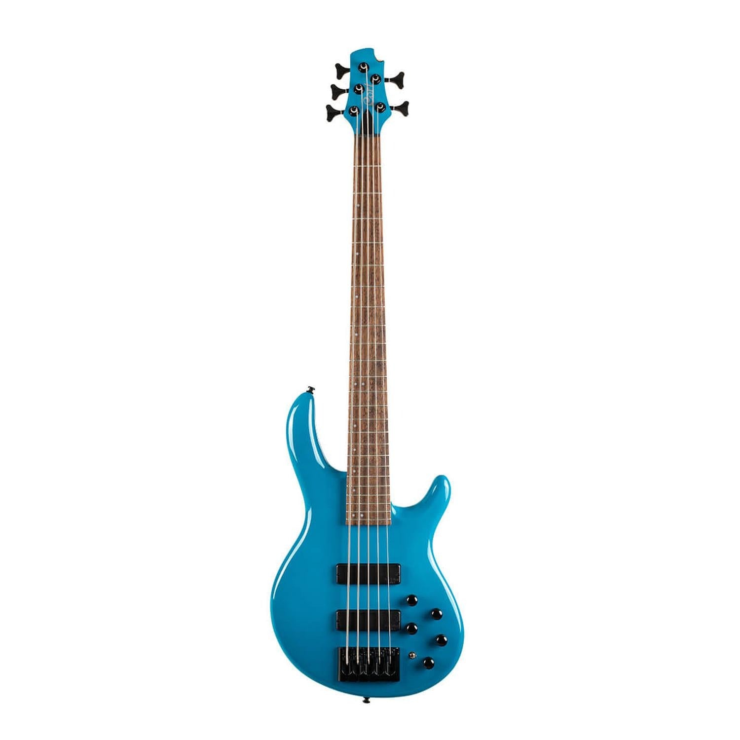 Cort Bass Guitar Candy Blue Cort C5 Deluxe 5 String Bass Guitar