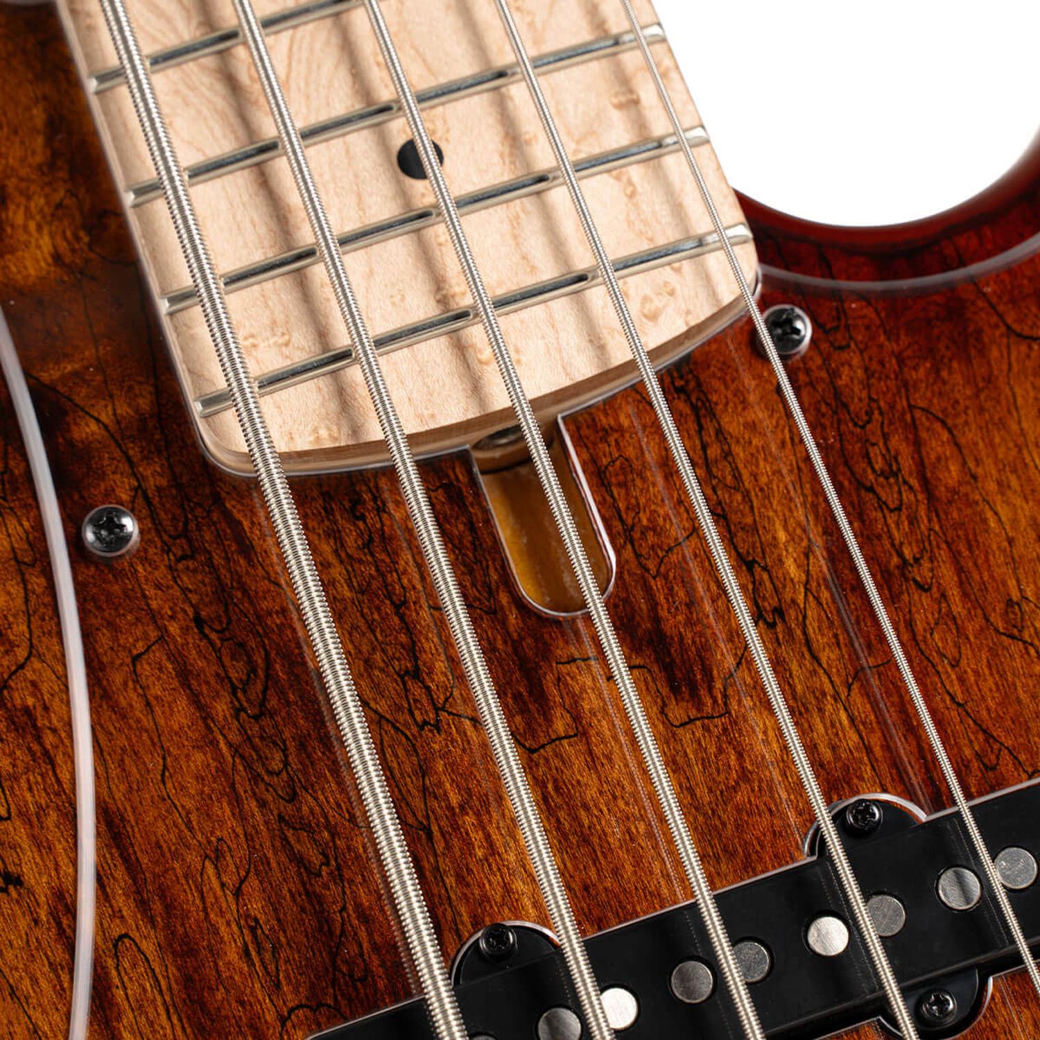 Cort Bass Guitars Antique Brown Burst Cort GB-Fusion 5 5 String Bass Guitar with Gig Bag 