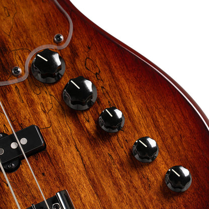 Cort Bass Guitars Antique Brown Burst Cort GB-Fusion 5 5 String Bass Guitar with Gig Bag 