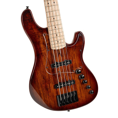 Cort Bass Guitars Antique Brown Burst Cort GB-Fusion 5 5 String Bass Guitar with Gig Bag 