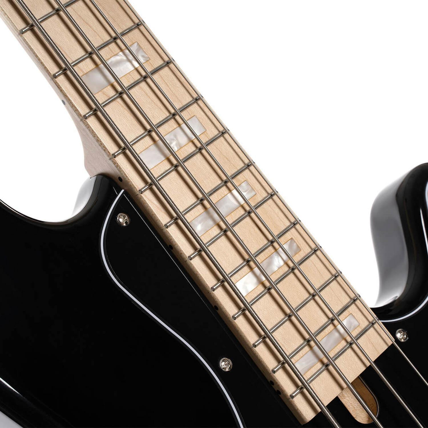 Cort Bass Guitars Black Cort NJS 5 String Bass Guitar with Case 
