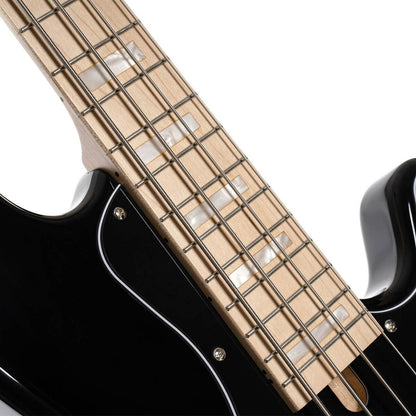Cort Bass Guitars Black Cort NJS 5 String Bass Guitar with Case 