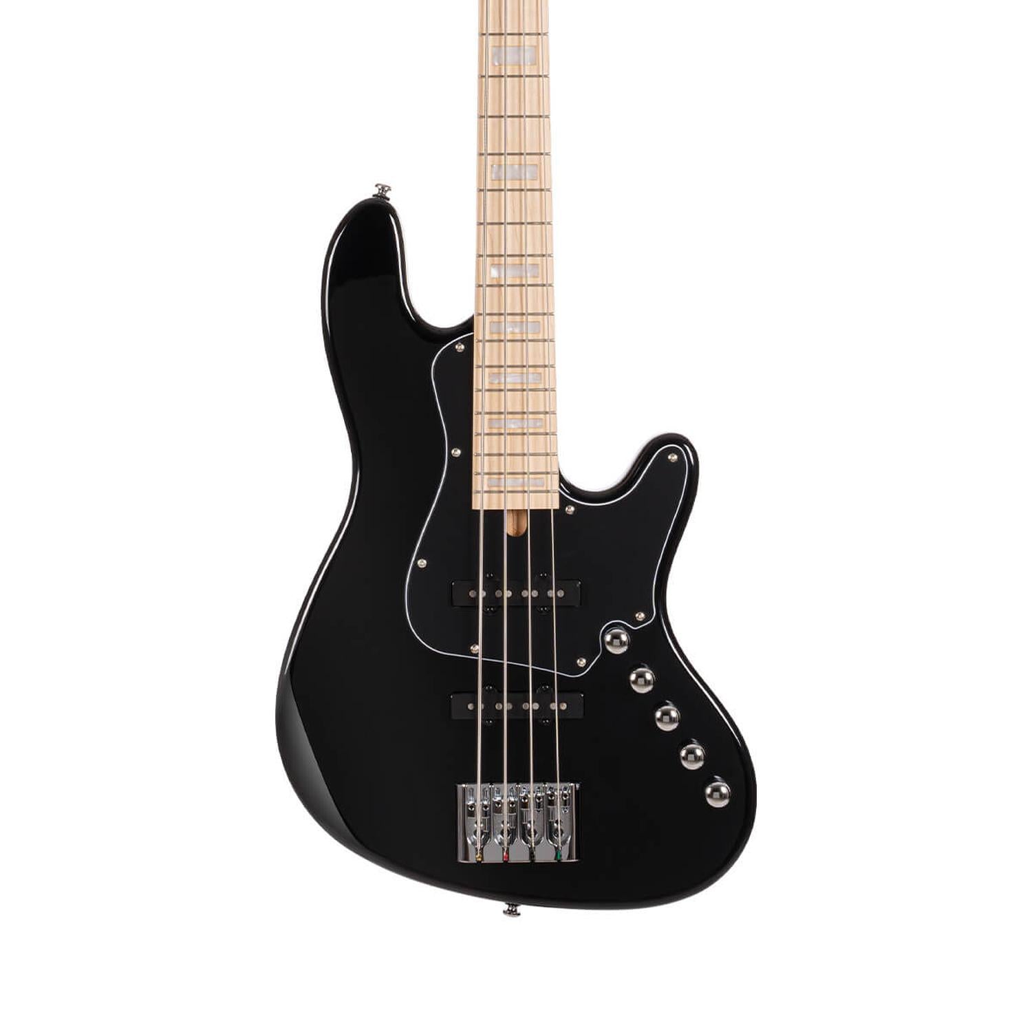 Cort Bass Guitars Black Cort NJS 5 String Bass Guitar with Case 