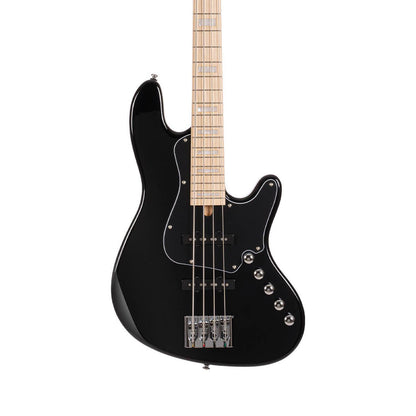 Cort Bass Guitars Black Cort NJS 5 String Bass Guitar with Case 