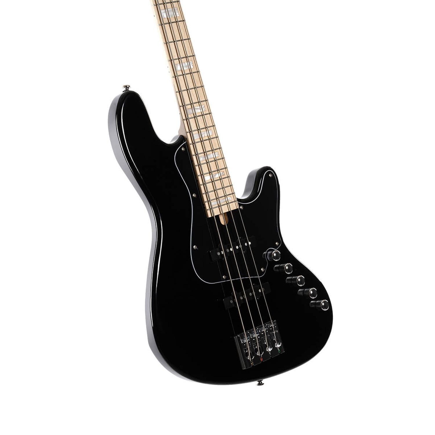 Cort Bass Guitars Black Cort NJS 5 String Bass Guitar with Case 