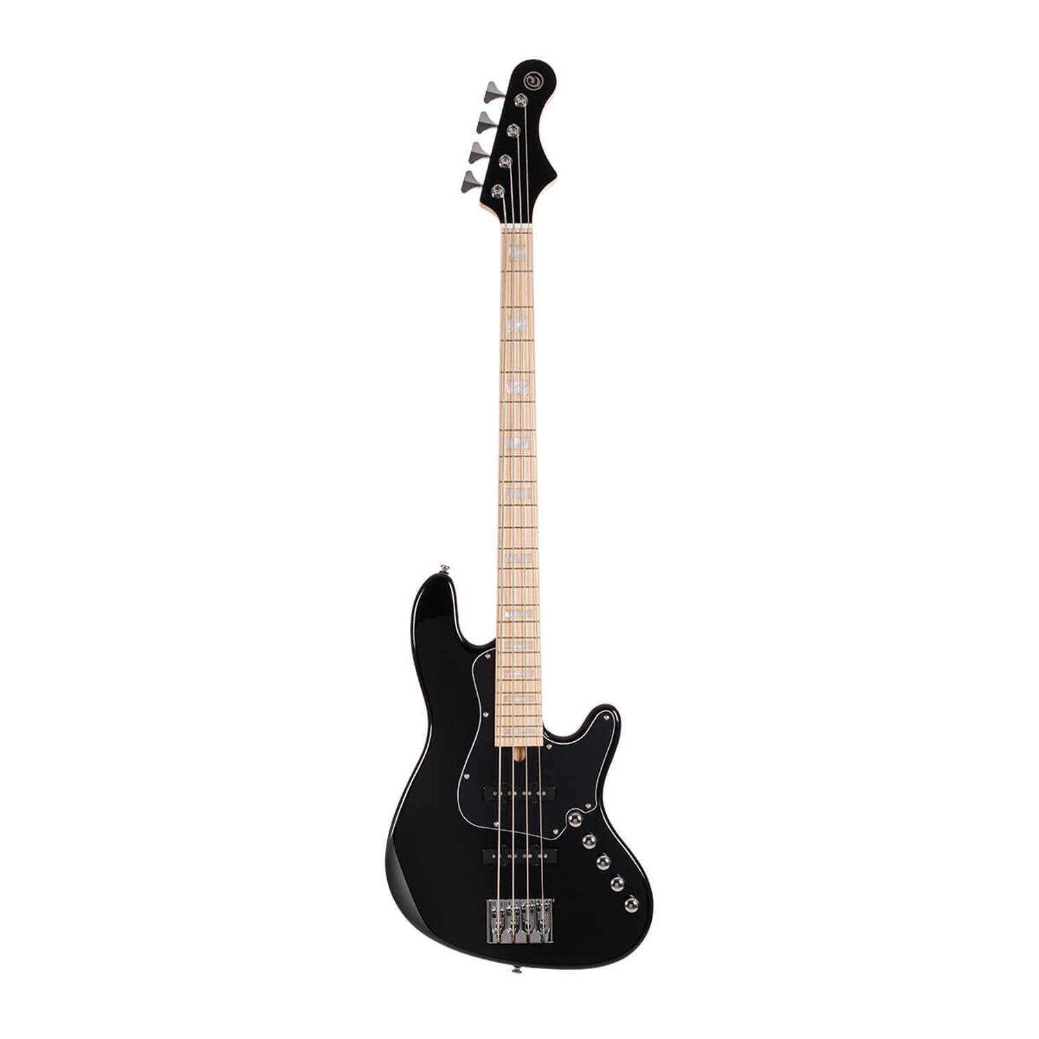 Cort Bass Guitars Black Cort NJS 5 String Bass Guitar with Case 
