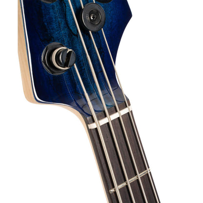 Cort Bass Guitars Blue Burst Cort GB-Fusion 4 4 String Bass Guitar with Gig Bag