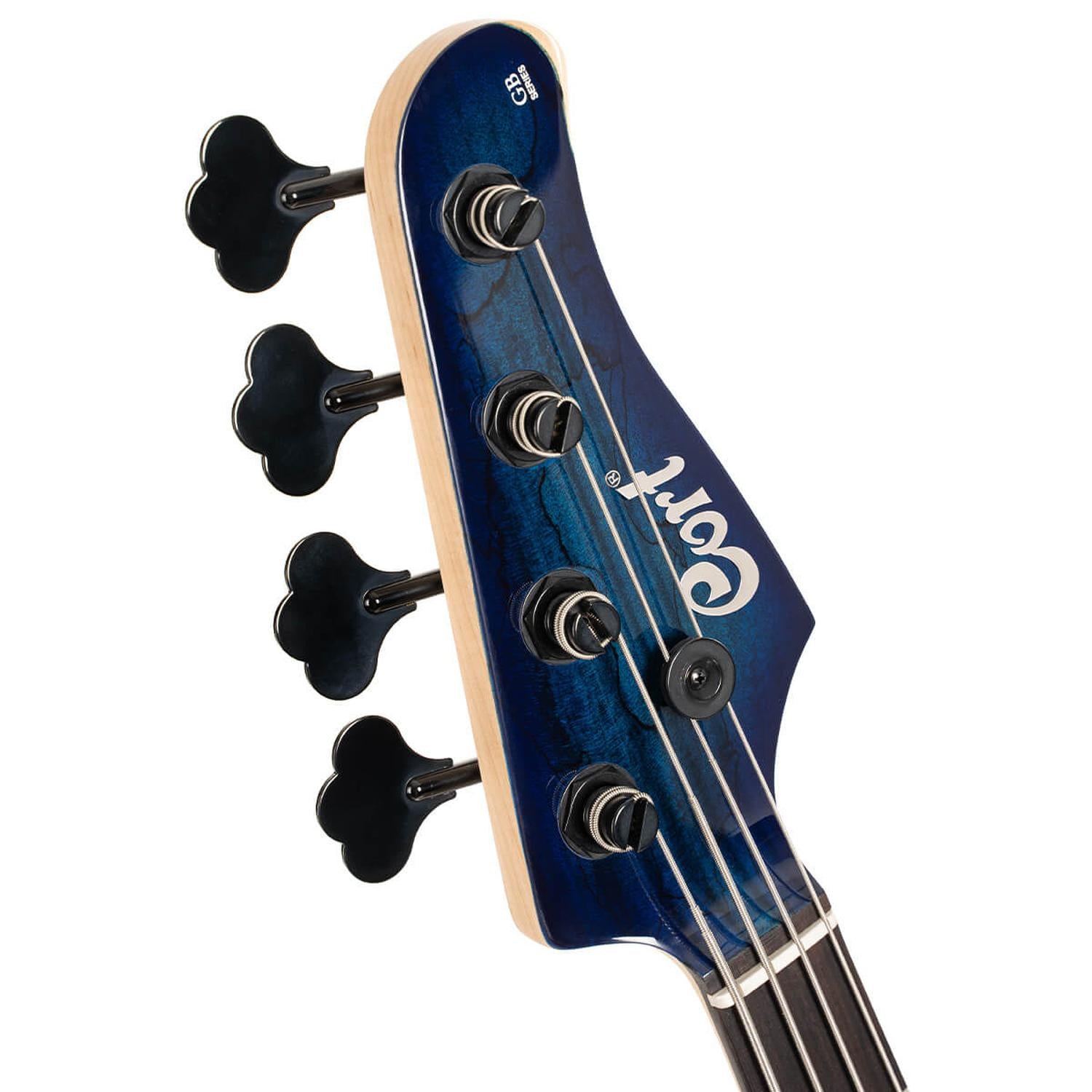 Cort Bass Guitars Blue Burst Cort GB-Fusion 4 4 String Bass Guitar with Gig Bag