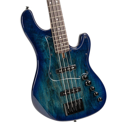 Cort Bass Guitars Blue Burst Cort GB-Fusion 4 4 String Bass Guitar with Gig Bag