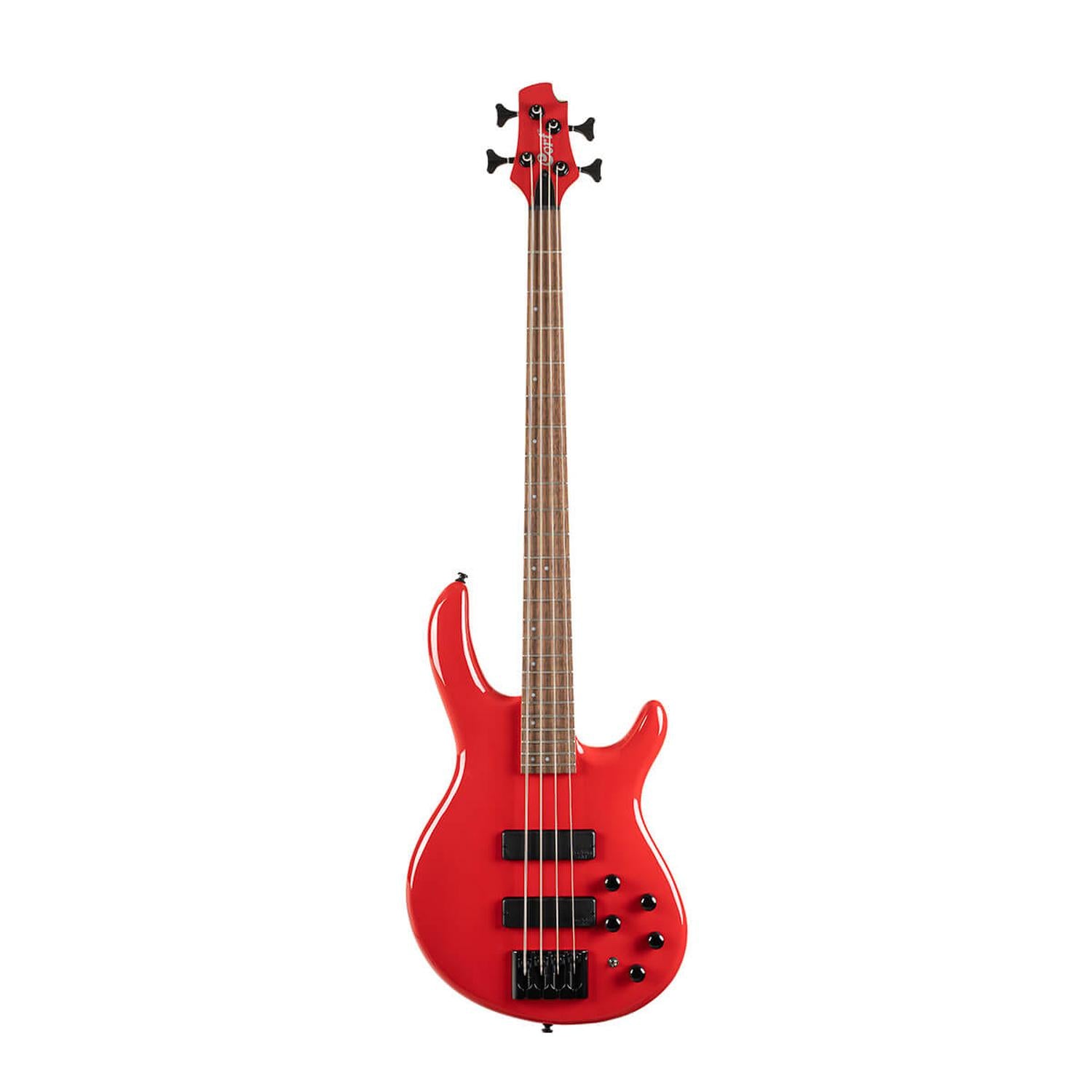 Cort Bass Guitars Candy Red Cort C4 Deluxe 4 String Bass Guitar