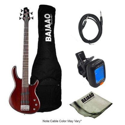 cort bass guitars cort action-v 5-string bass guitar bundle
