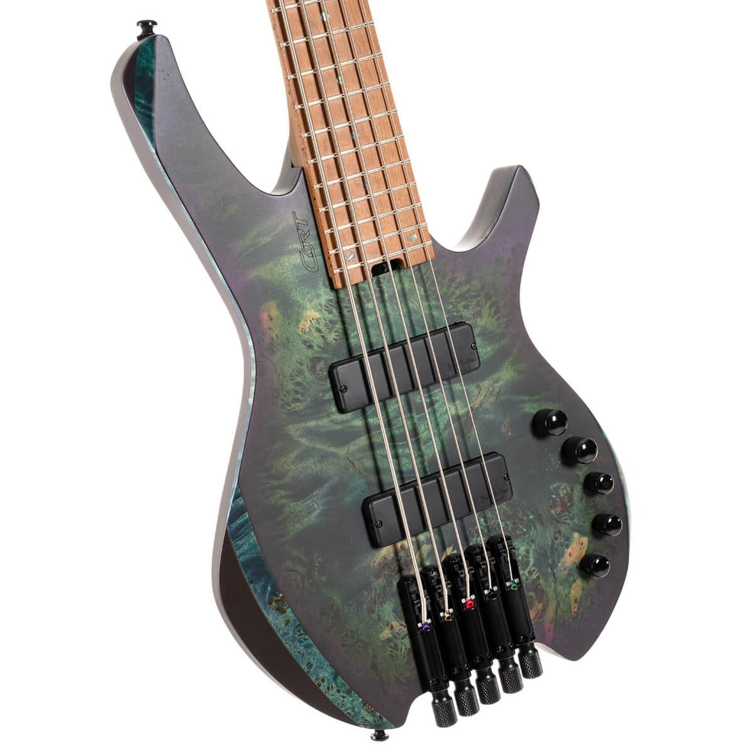 Cort Bass Guitars Cort Space5 5 String Bass Guitar with Bag #color_star-dust-green