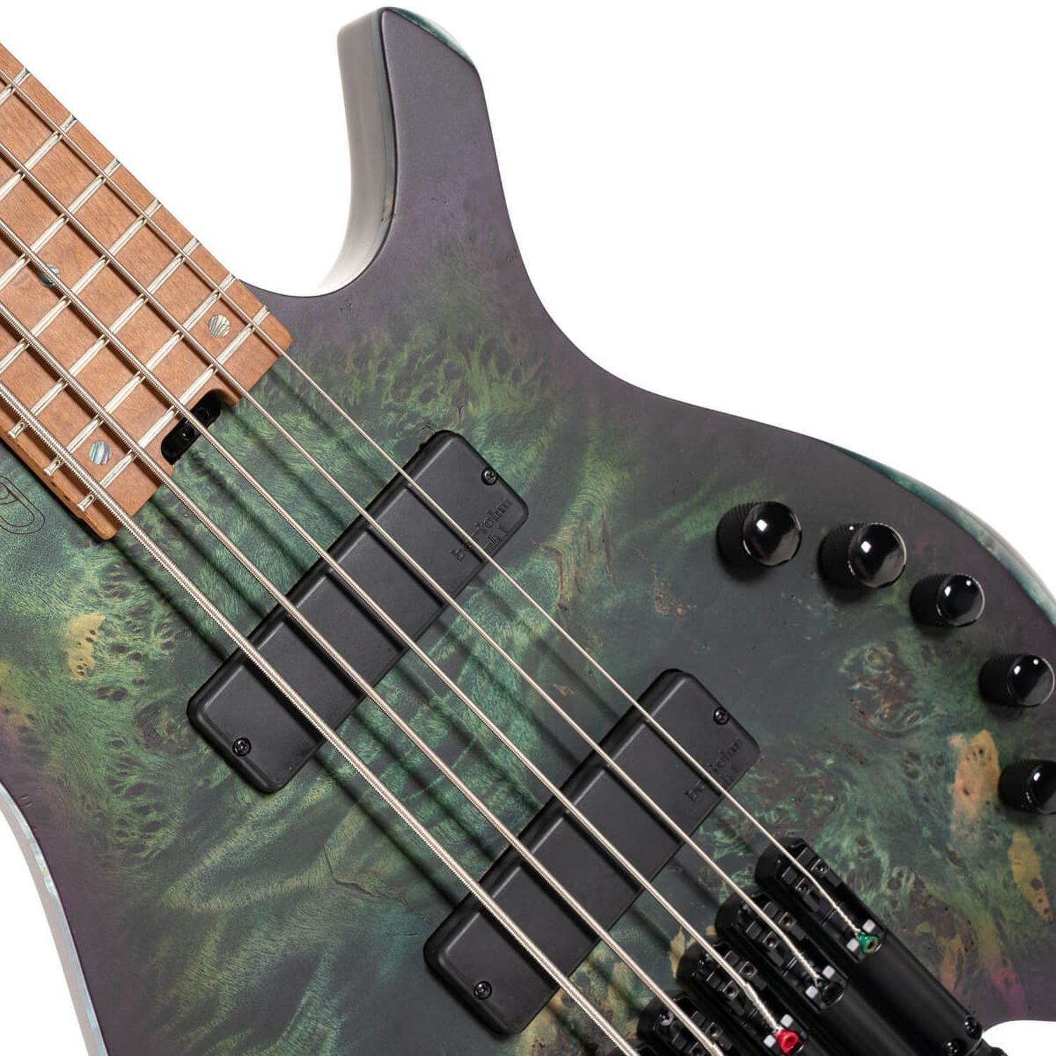 Cort Bass Guitars Cort Space5 5 String Bass Guitar with Bag #color_star-dust-green