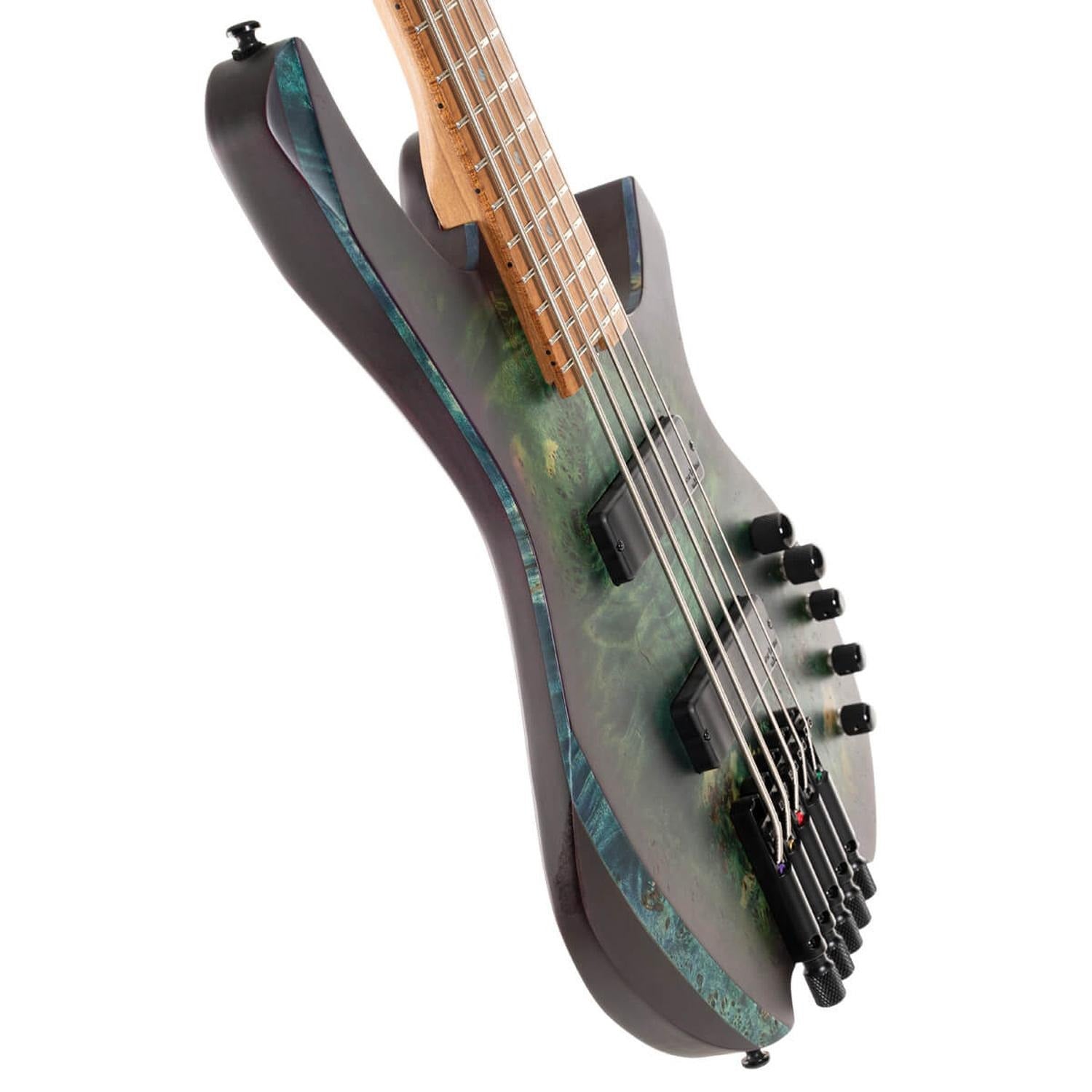 Cort Bass Guitars Cort Space5 5 String Bass Guitar with Bag #color_star-dust-green