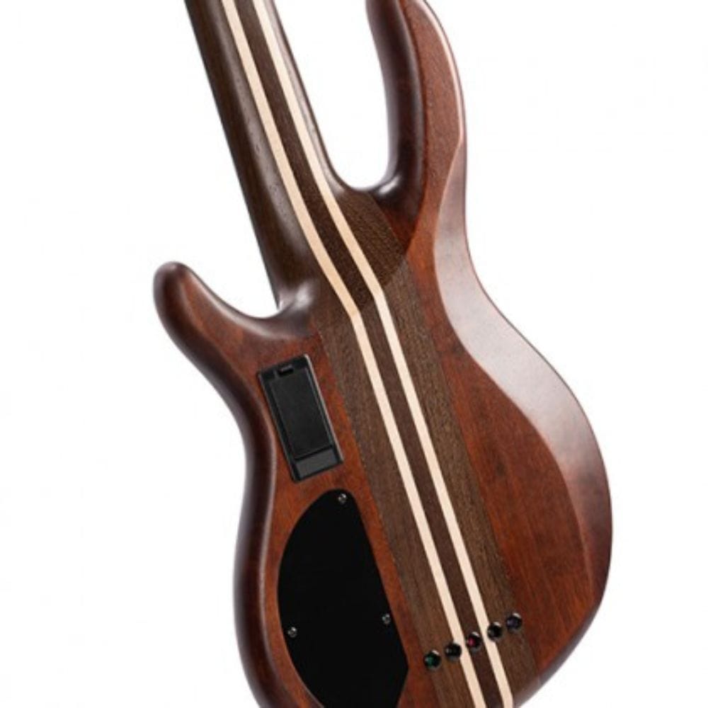 Cort Bass Guitars Etched Natural Black Cort A5 Ultra Ash 5 String Bass Guitar with Case - Etched Natural Black