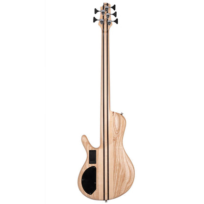 Cort Bass Guitars Open Pore Bubinga Natural Cort A5 Beyond 5 String Bass Guitar with Case