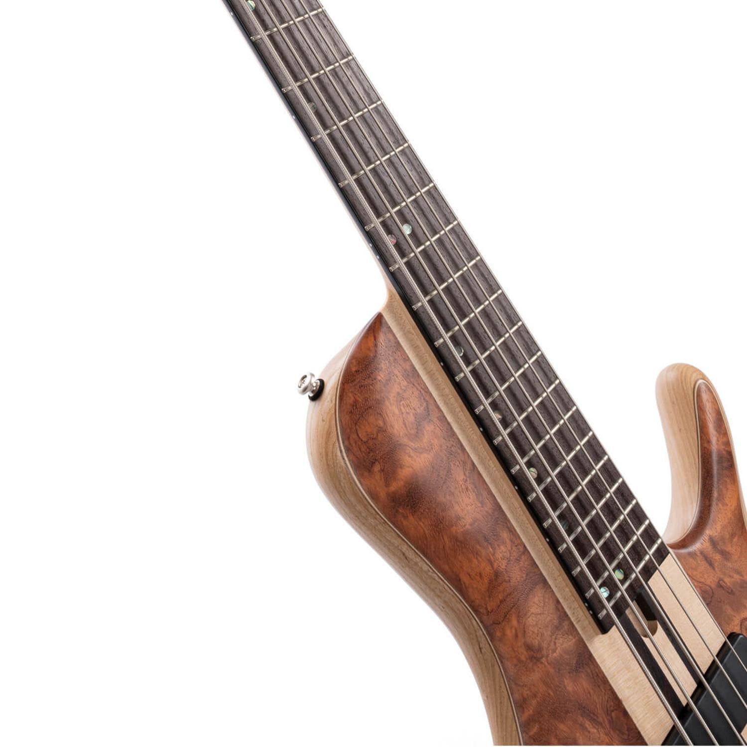 Cort Bass Guitars Open Pore Bubinga Natural Cort A5 Beyond 5 String Bass Guitar with Case