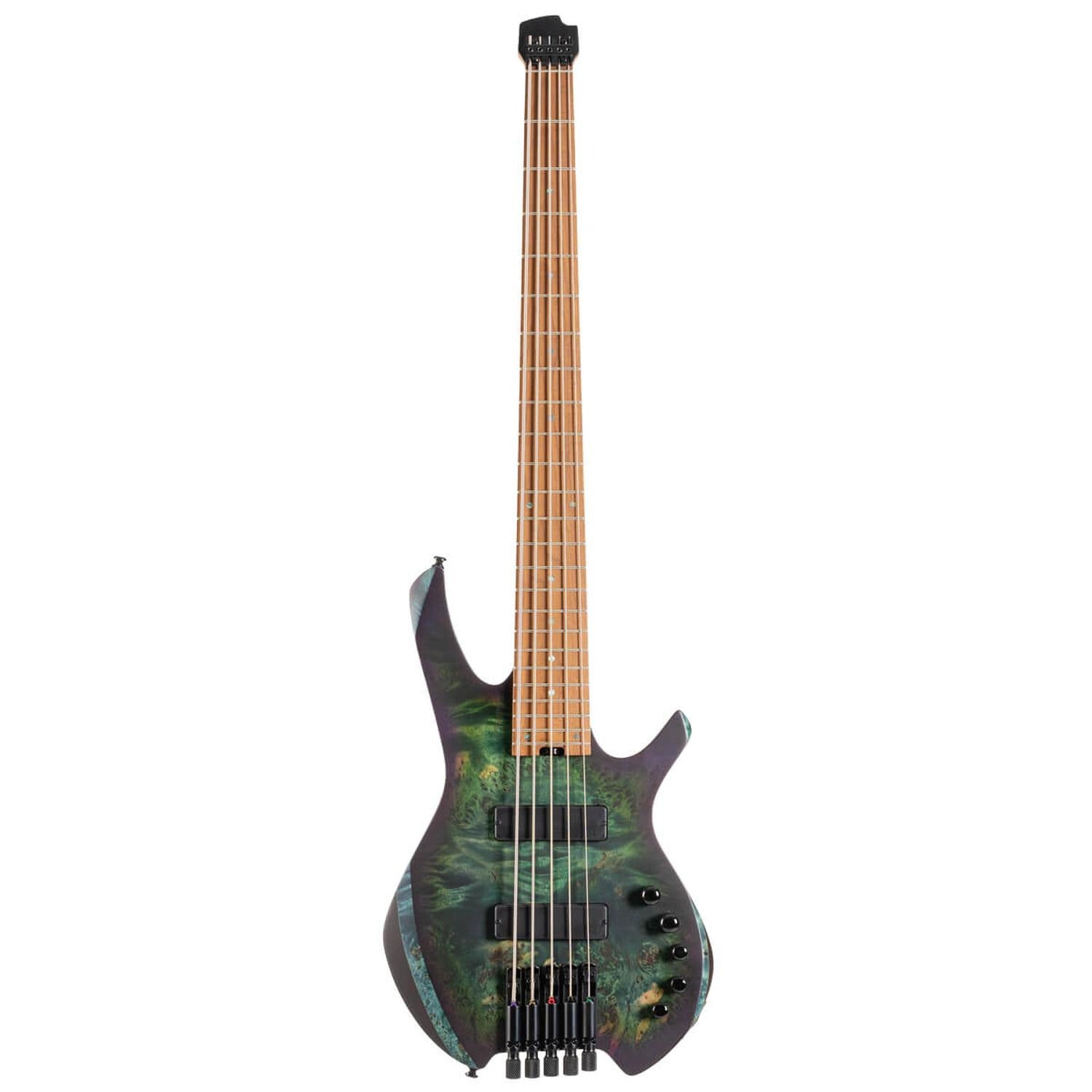 Cort Bass Guitars Star Dust Green Cort Space5 5 String Bass Guitar with Bag #color_star-dust-green