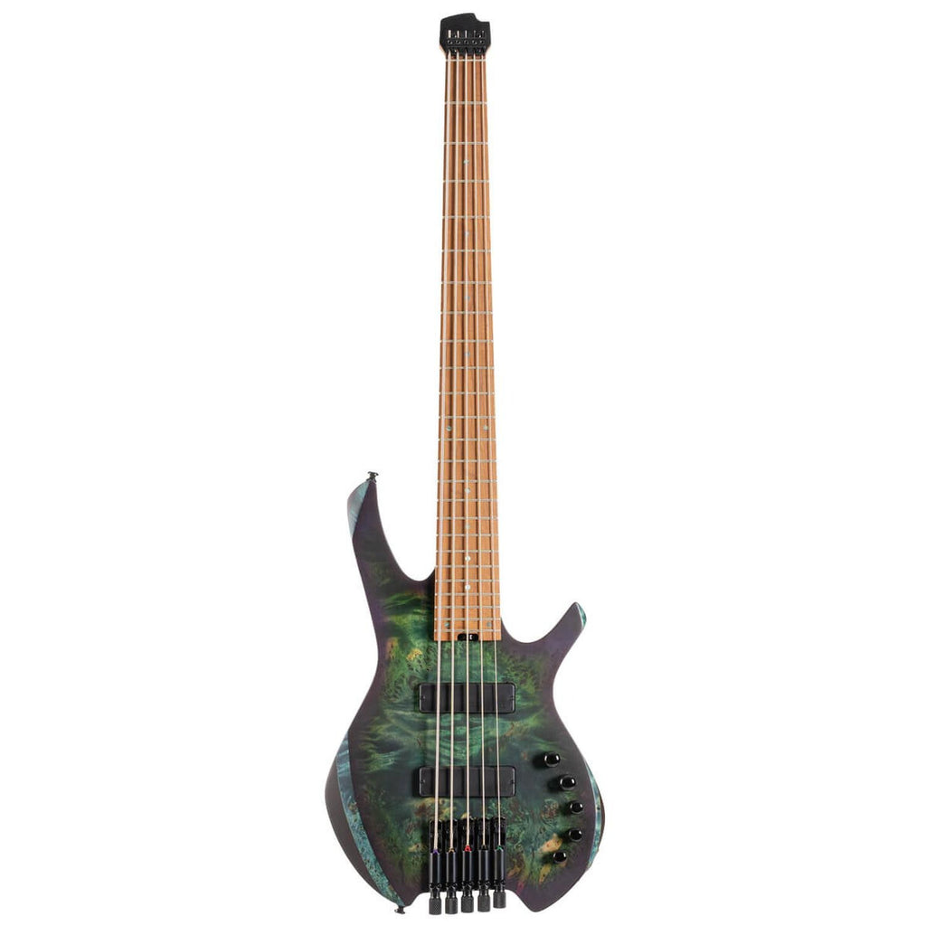 Cort Bass Guitars Star Dust Green Cort Space5 5 String Bass Guitar with Bag #color_star-dust-green
