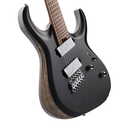 Cort Electric Guitars Black Satin Cort X Series X700 Mutility Multi Scale 6 String Electric Guitar