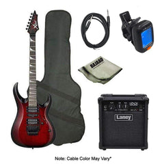 Cort Electric Guitars Bundles Black Cherry Sunburst With Laney LX10 Cort X Series X-11 Standard Electric Guitar Bundle