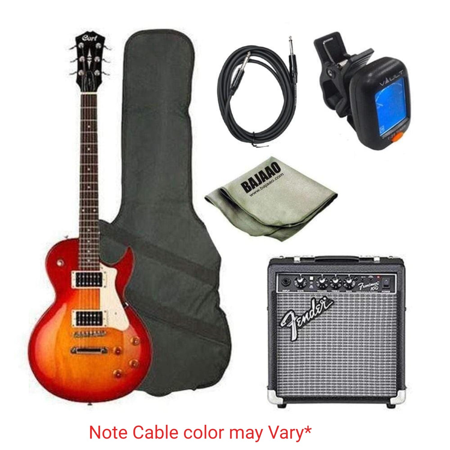Cort Electric Guitars Bundles Cort CR100 Les Paul Style Standard Electric Guitar Bundle 