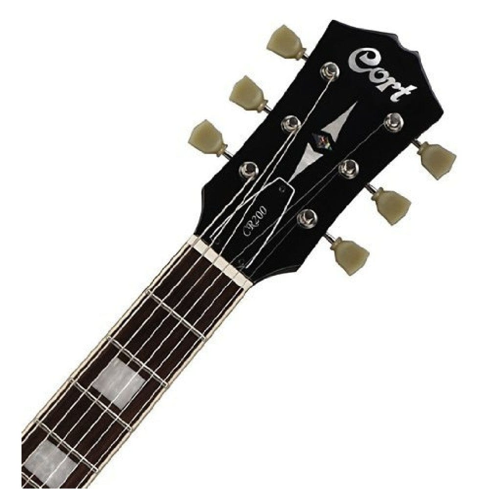 Cort Electric Guitars Bundles Cort CR200 Les Paul Style Electric Guitar with Gigbag, Strap, Pick, Cable, Cloth and Tuner, Ebook #title_black