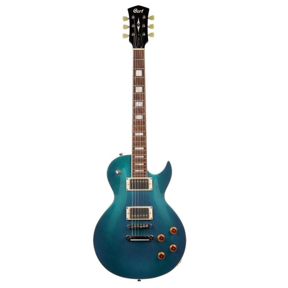 Cort Electric Guitars Bundles Cort CR200 Les Paul Style Electric Guitar with Gigbag, Strap, Pick, Cable, Cloth and Tuner, Ebook #title_flip-blue