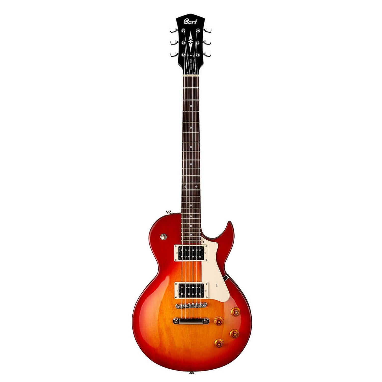 Cort Electric Guitars Cherry Red Sunburst Cort CR100 Les Paul Style Electric Guitar #color_cherry-red-sunburst